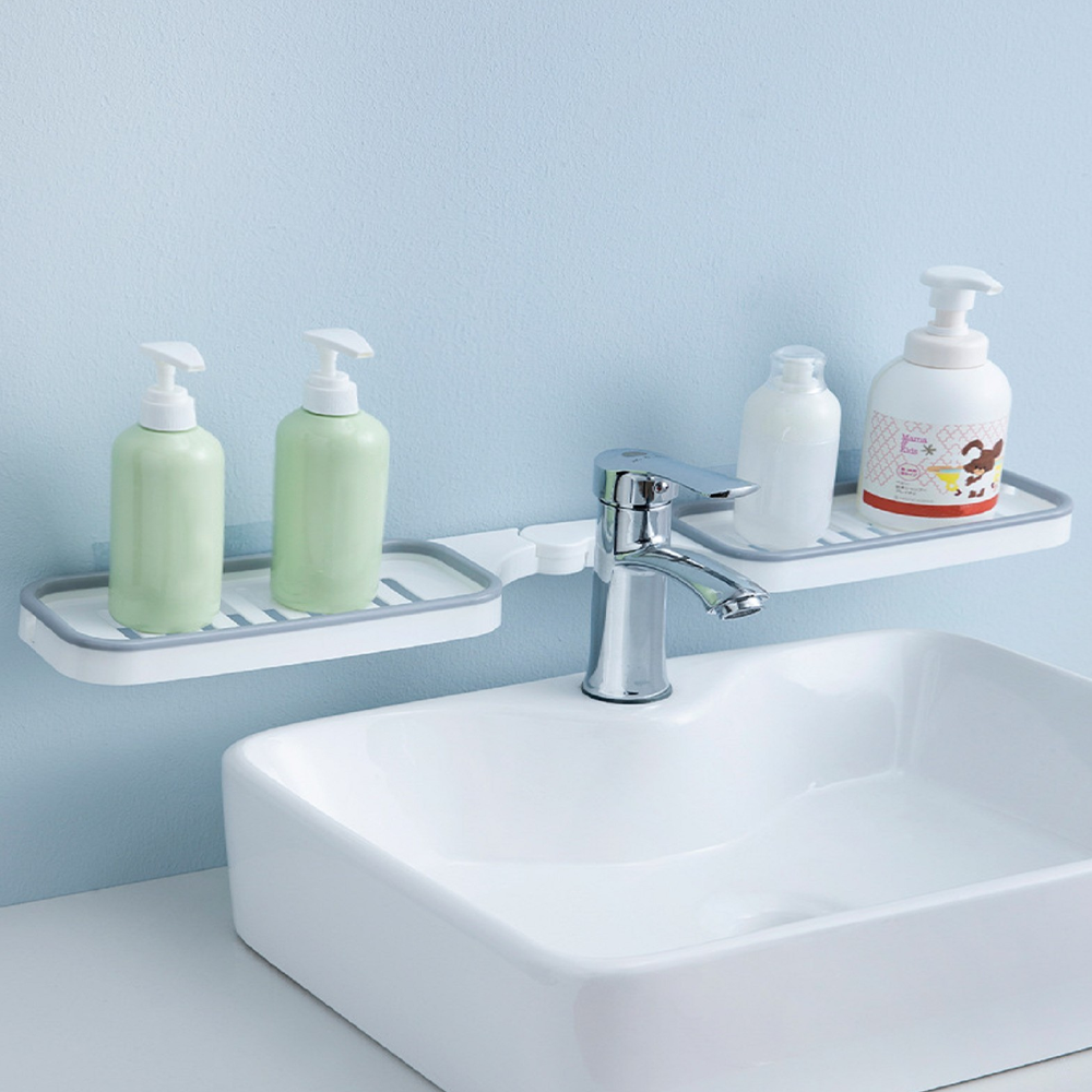 Bathroom Corner Punch-Free Rack