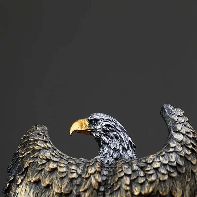 Majestic Eagle Statue Resin Desk Decor for Home Office Symbol of Power and Freedom