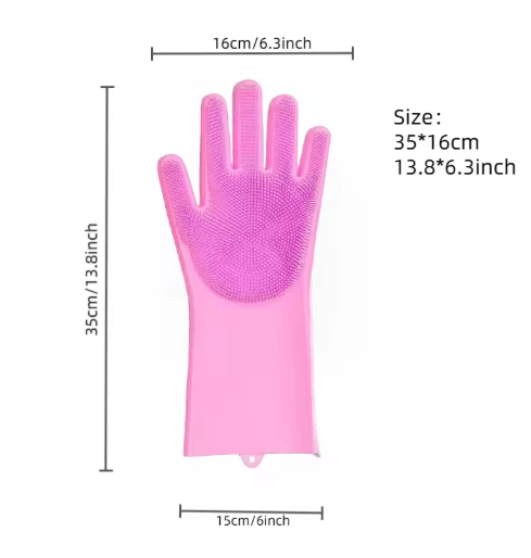 Silicone Cat Bathing Glove Gentle Grooming and Shampoo Massage Brush