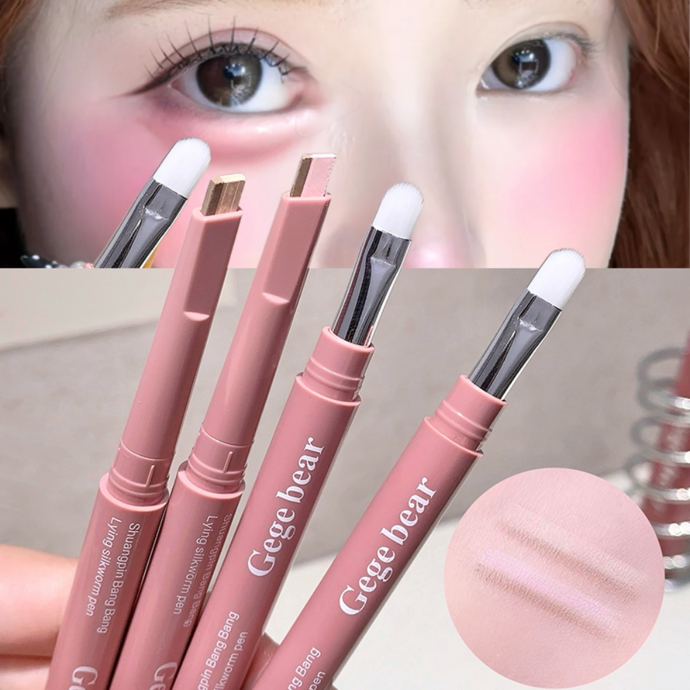 Nude Pink Highlighter Stick, Aegyo Sal Brightening Shadow, Lying Silkworm Lash Makeup for Beautiful Eyes