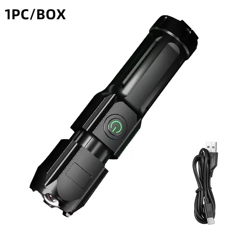 Rechargeable Waterproof Tactical LED Flashlight with Zoom