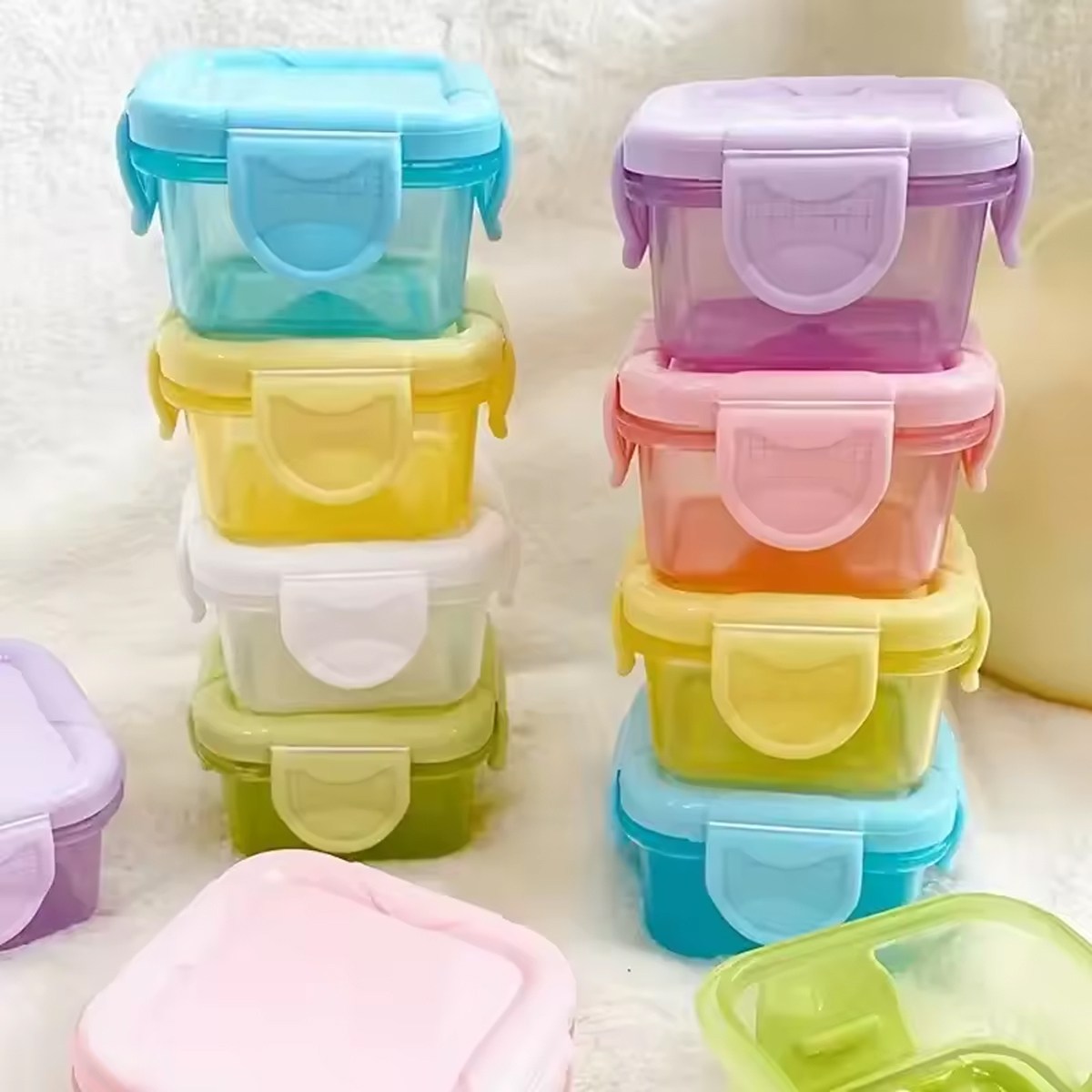 Mini Food Storage Containers with Leakproof Lids – Airtight, Condiment & Freezer Storage