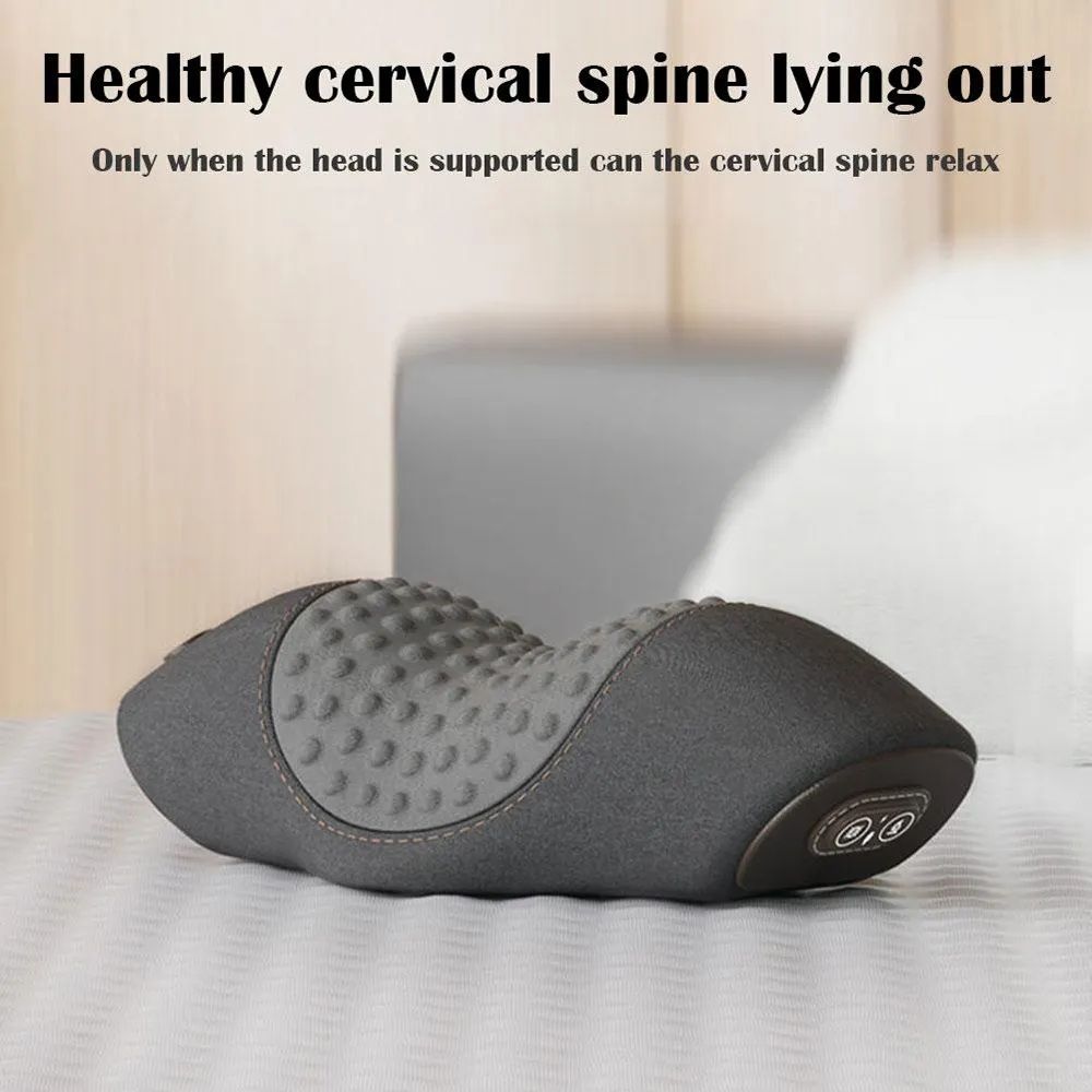 Okayso Heated Neck Massager Pillow – Cervical Traction & Vibration Therapy for Neck and Shoulder