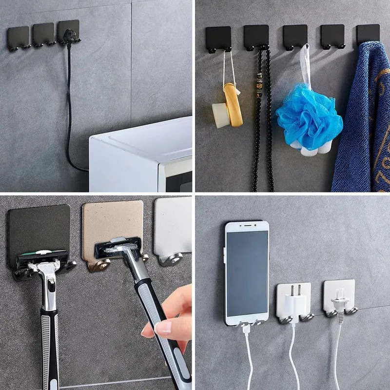 Punch-free Razor Holder, Storage Hook, Space Aluminum Bathroom Accessories