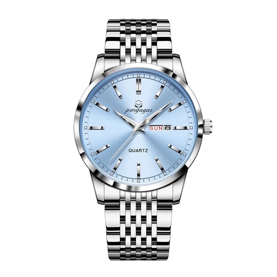 Luxury Stainless Steel Watch – Waterproof Luminous Business Quartz Timepiece