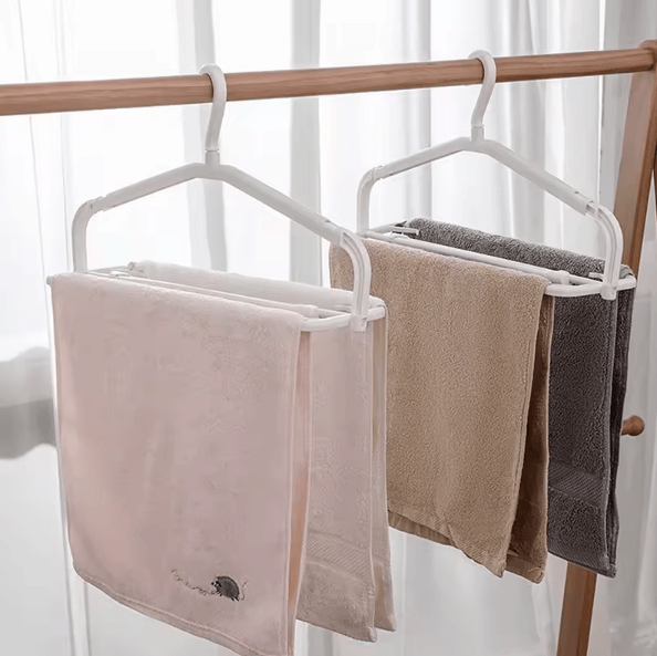 Scalable Space Saving Clothes Hanger with Clips – Adjustable Multi-Layer Closet Organizer