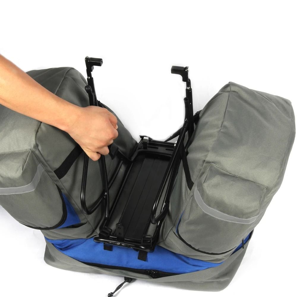 Roswheel 60L Bicycle Rear Seat Trunk Bag Double Pannier with Rain Cover