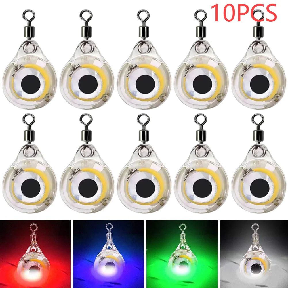 Deep Drop LED Underwater Fishing Light – Squid & Fish Attractor (10-Pack)