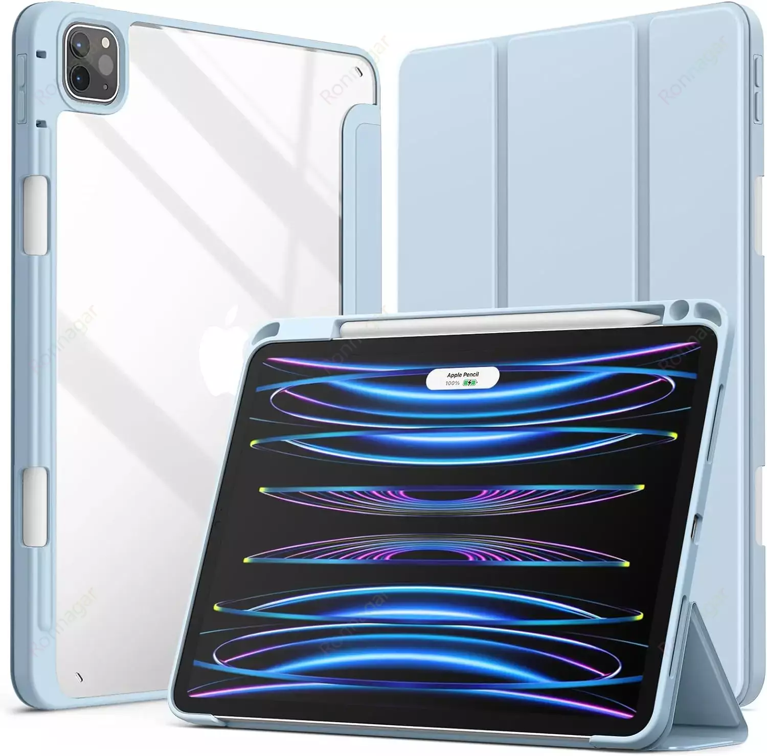 Universal iPad Air case with Magnetic Stand Cover & Stylus Loop