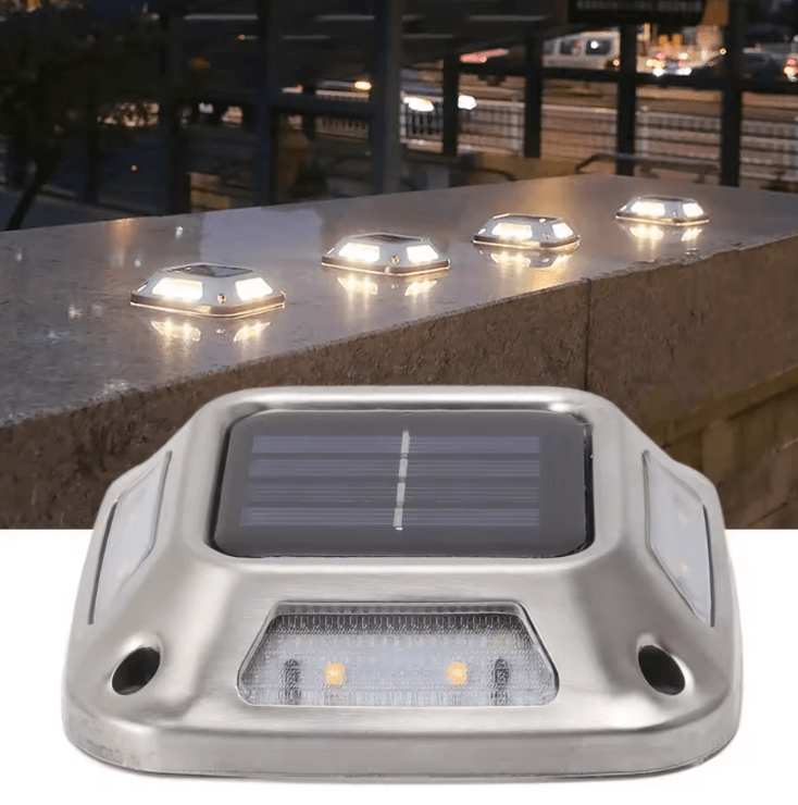 Solar Ground LED Lights – Waterproof Warm Light Outdoor Pathway & Garden Lamp