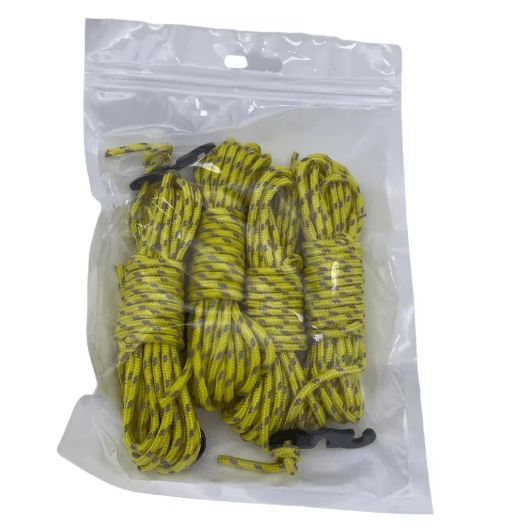Reflective Tent Ropes Set Windproof Adjustable Camping Guy Lines with Buckles