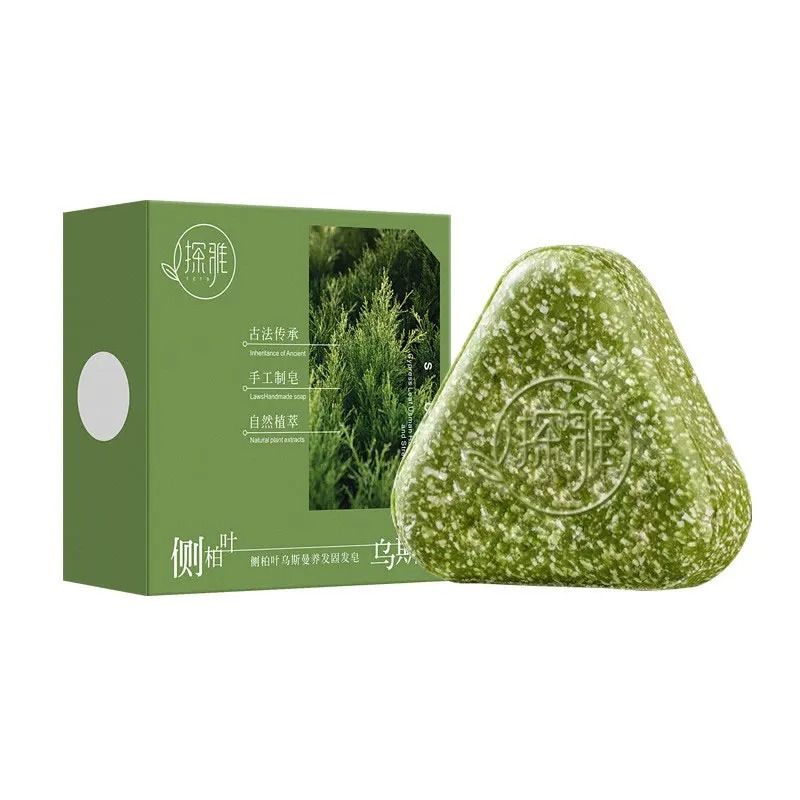 Usman Grass Herbal Shampoo Soap Platycladus Broth Hair Loss Treatment