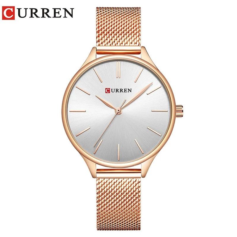 Elegant Matte Dial Mesh Strap Watch – Luxury Stainless Steel Japanese Quartz Timepiece with Premium Display Box
