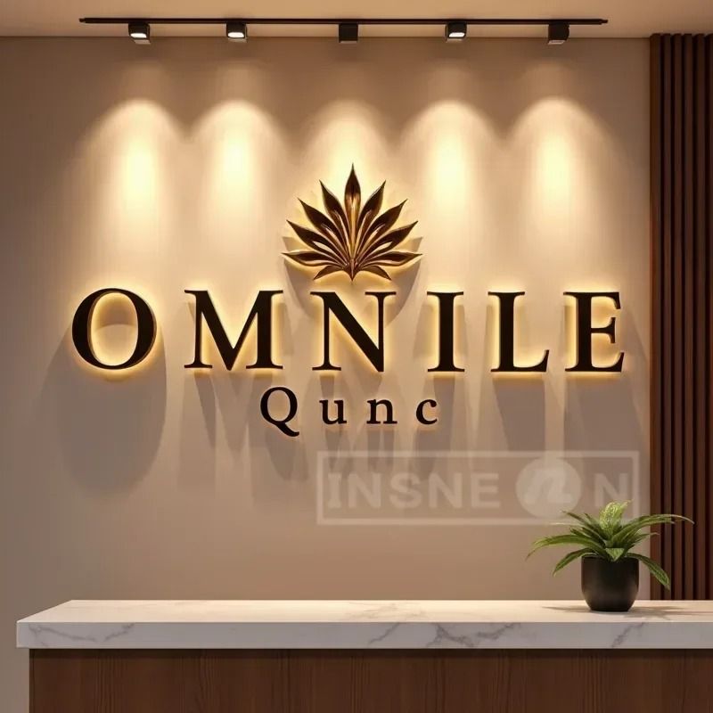 Custom 3D Metal LED Business Sign Waterproof Backlit Storefront Logo Display