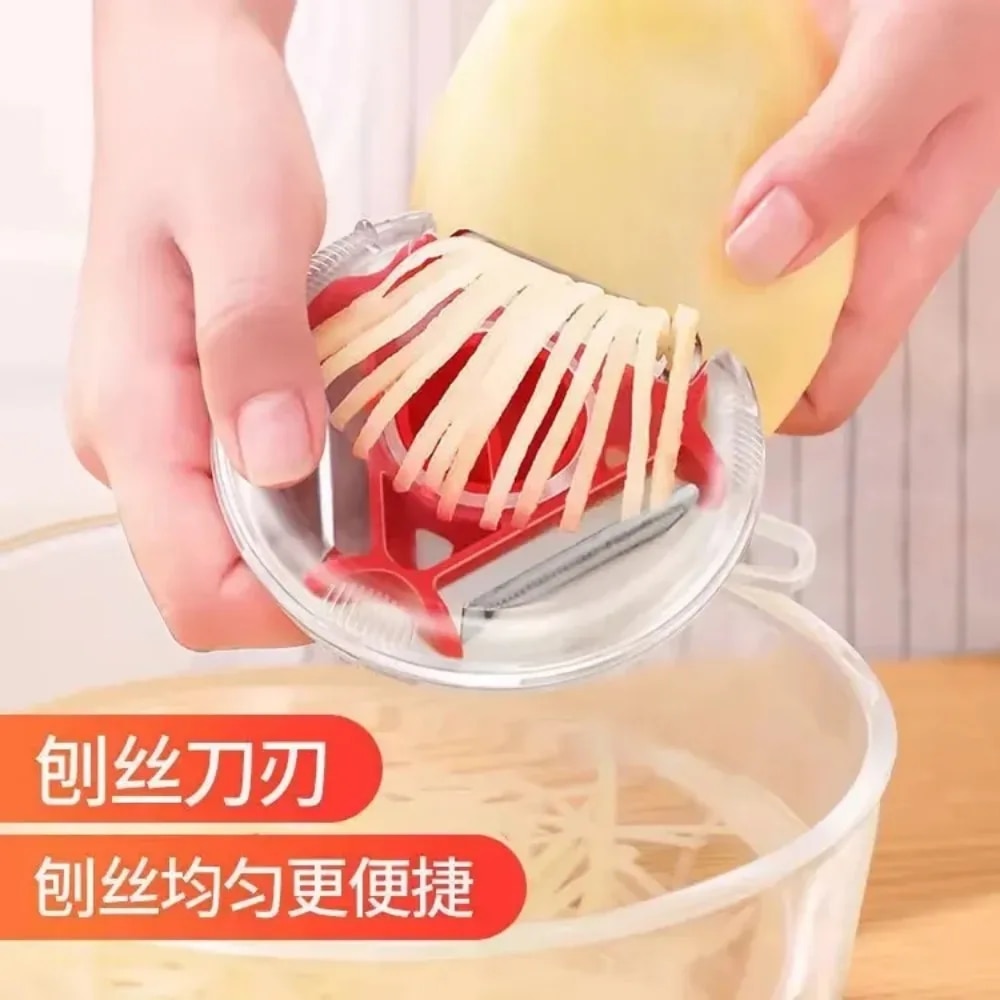 3-in-1 Magic Trio Peeler Set: Slicer, Shredder, Julienne Cutter - Multi-Peel Blade, Zesters, Grater - Kitchen Tool Acces