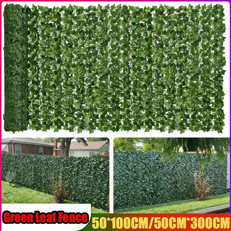 LushShield 1M/3M Artificial Privacy Fence Screen – Realistic Green Leaf Fence Panels for Garden, Balcony & Outdoor Decor