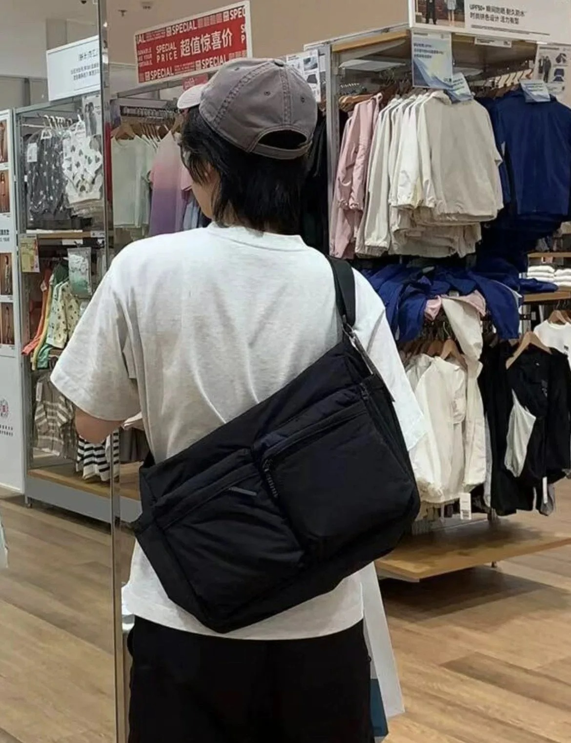 Women Canvas Shoulder Messenger Bag Large Capacity Crossbody Tote