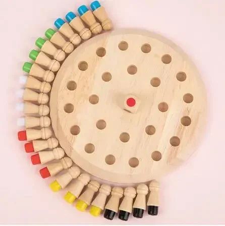 Wooden Chase & Intercept Board Game – Two-Player Parent-Child Puzzle Battle Toy