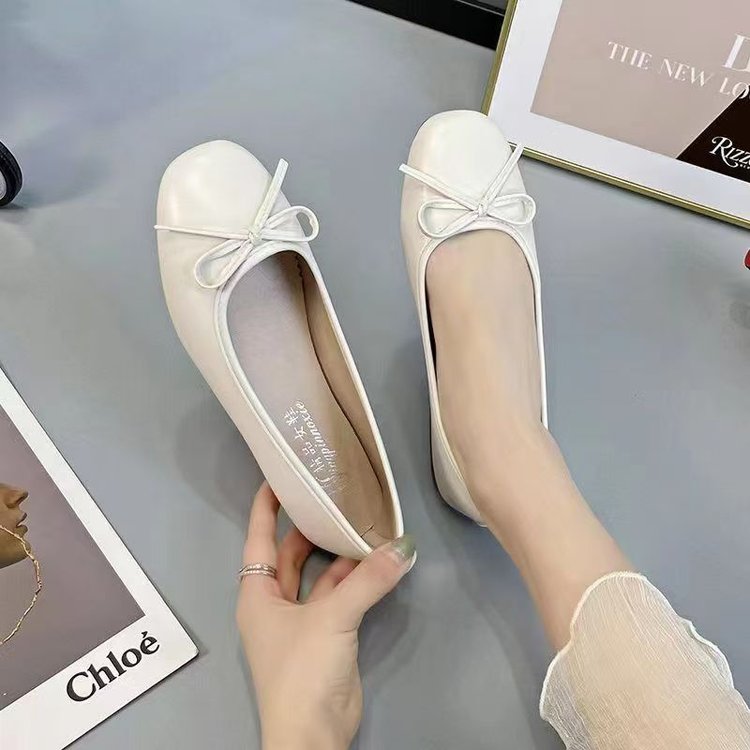 Flats Gentle Bow-Knot Design, Spring Summer New Arrival Evening Breeze Commuter Versatile Single Shoes