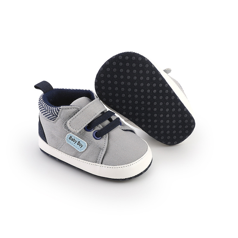 Spring and Autumn Style Baby Shoes with Cartoon Pattern Soft Soled Canvas Shoes