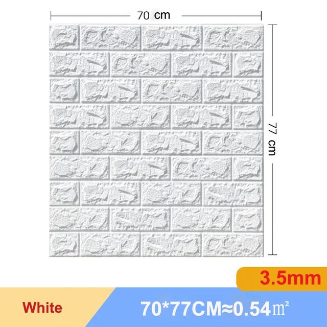 3D Brick Wall Sticker Set Self Adhesive Panels