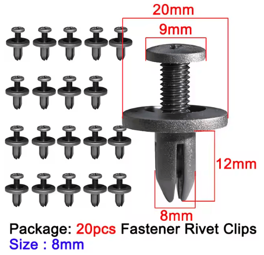 AutoLock 6mm Push Type Plastic Rivet Fastener Clips for Toyota 10 to 50pcs