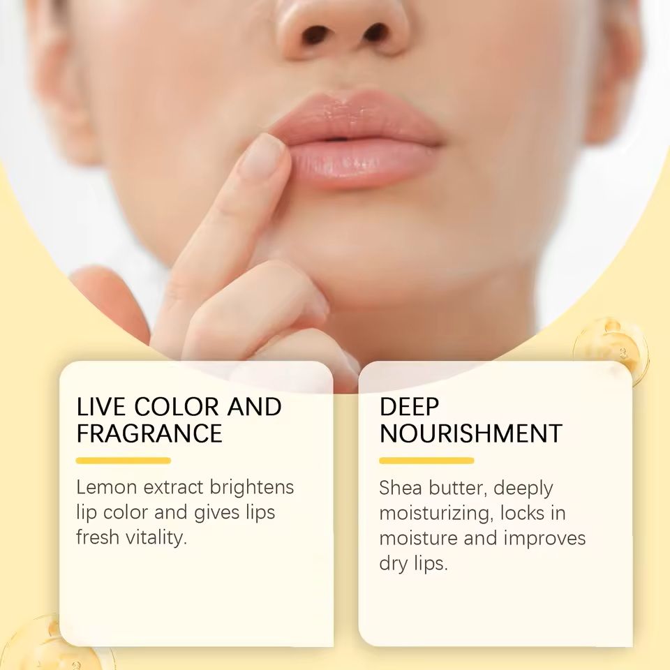 Lemon Ginger Turmeric Lip Balm – Moisturizing Gloss for Dark Lips & Exfoliating Lip Care