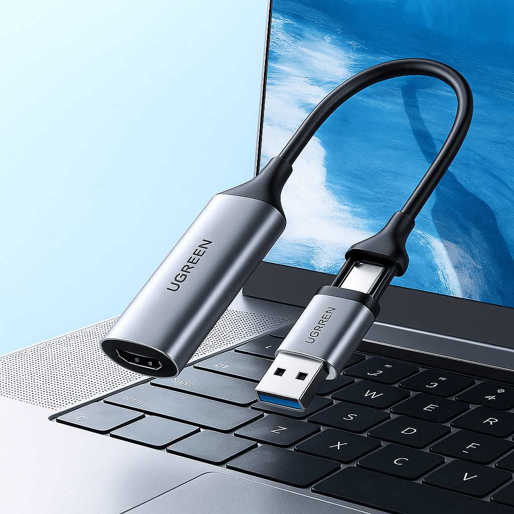 1080p USB3.0 Game Capture Card – HDMI to USB/Type-C Plug-and-Play Streaming Device for PS5, Switch, Xbox, PC