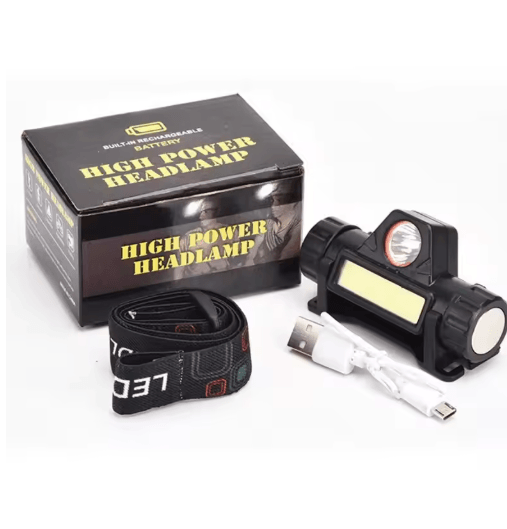 Rechargeable COB LED Headlamp Magnetic Waterproof USB Head Torch