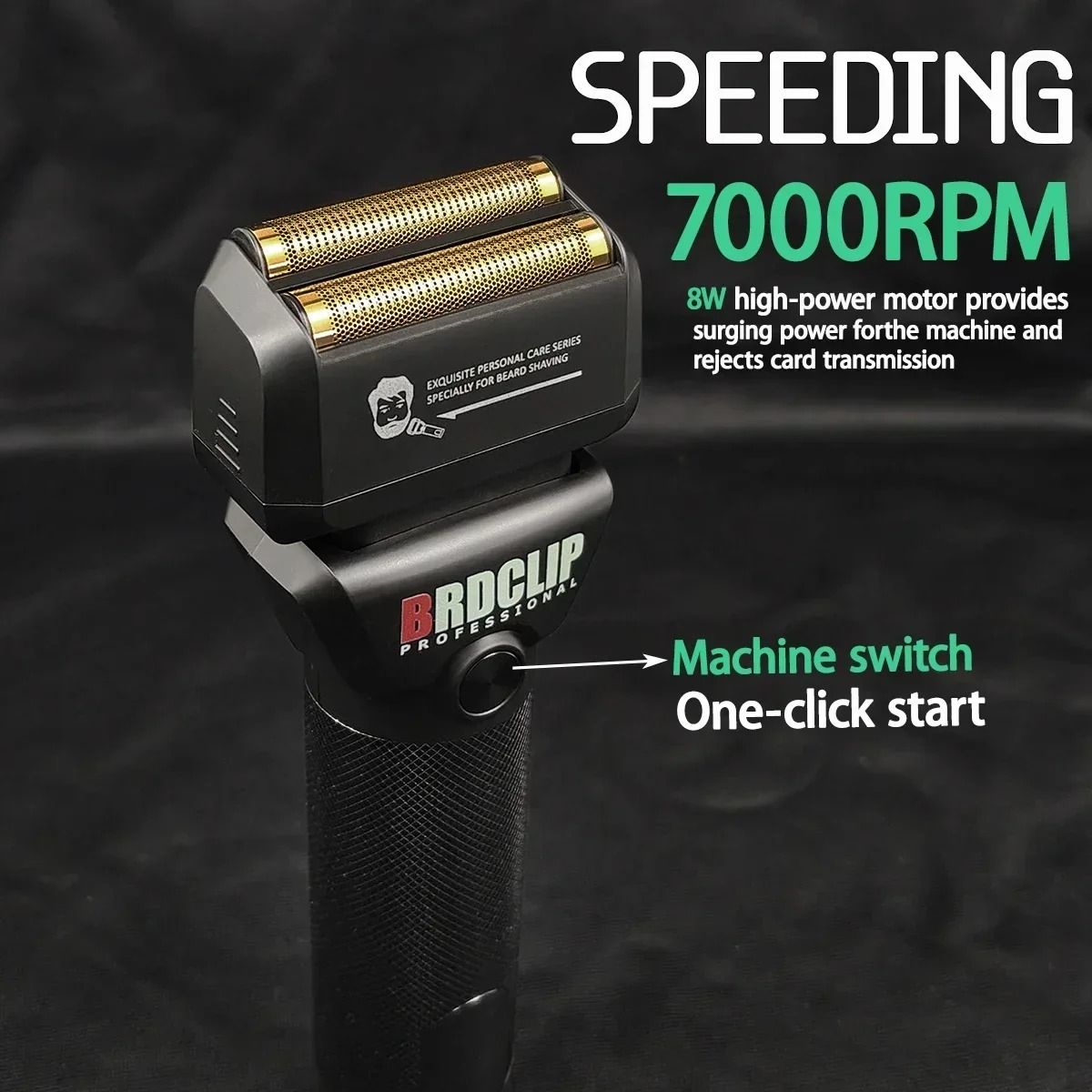 BRDCLIP 363 7000RPM Double Ring Reciprocating Shaver with LED Display