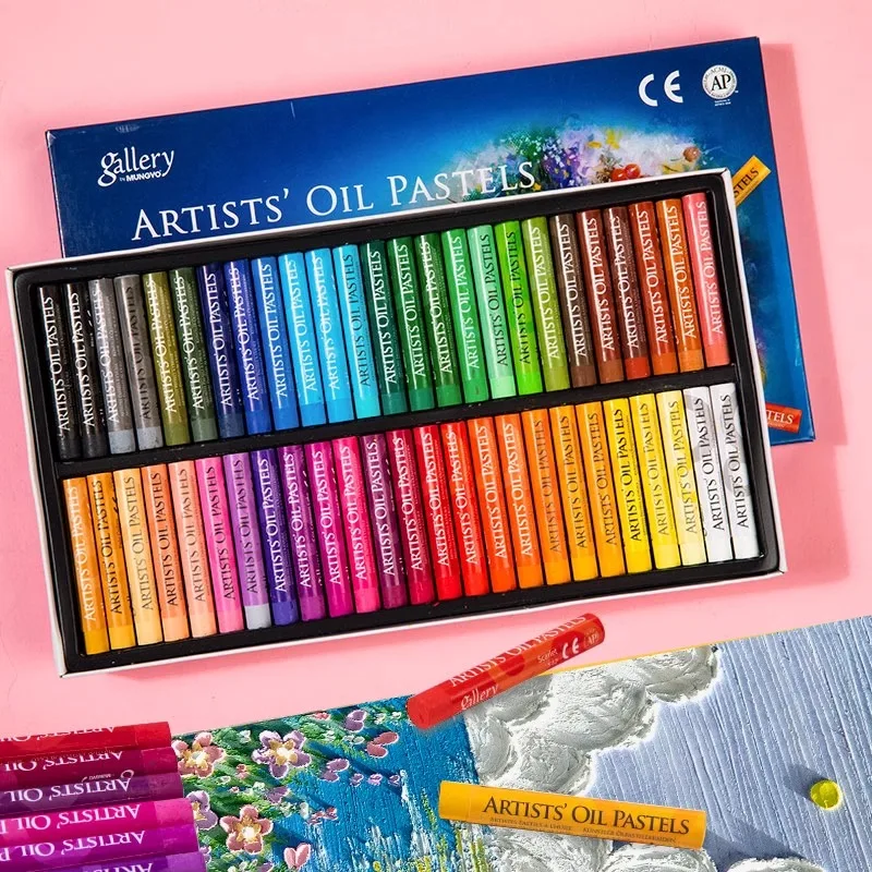 Artist Oil Pastel Set Colors, Professional Painting Drawing Graffiti Art Crayons, Washable, Non Toxic Round Sticks