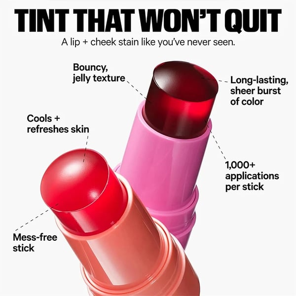 Cooling Water Jelly Lip Stain & Cheek Stain - Hydrating, Long-Lasting