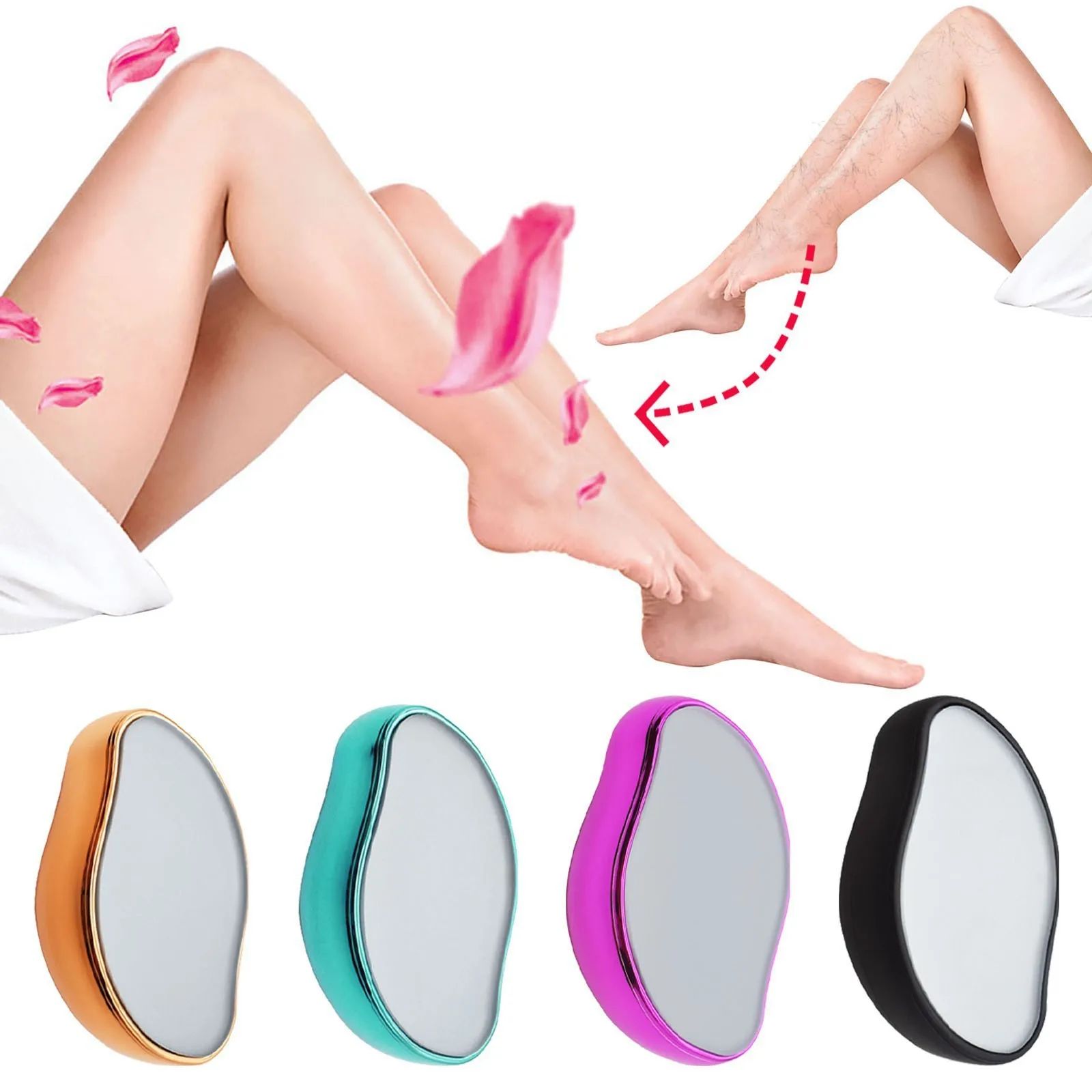 Painless Hair Removal Exfoliator Tool for Smooth Skin, Non-Sensory Hair Eraser, Gentle Home Use Hair Repair Device