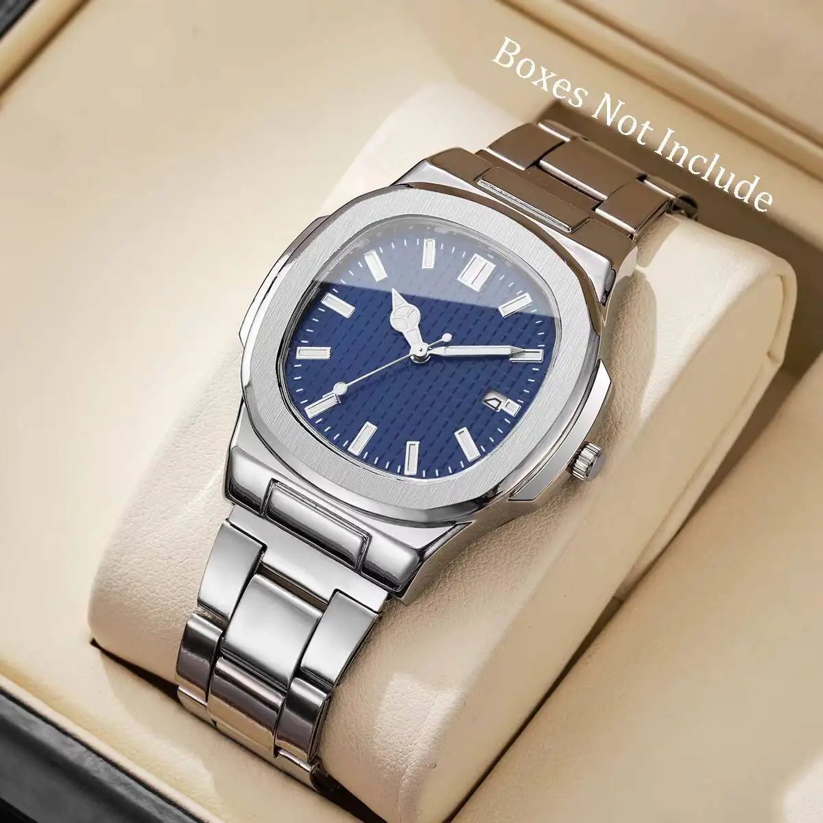 Luxury Square Men's Quartz Business Watch with Calendar