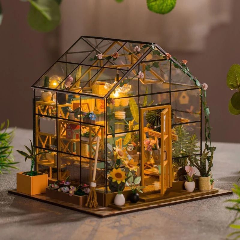 Mini Doll House Kit DIY Flower House