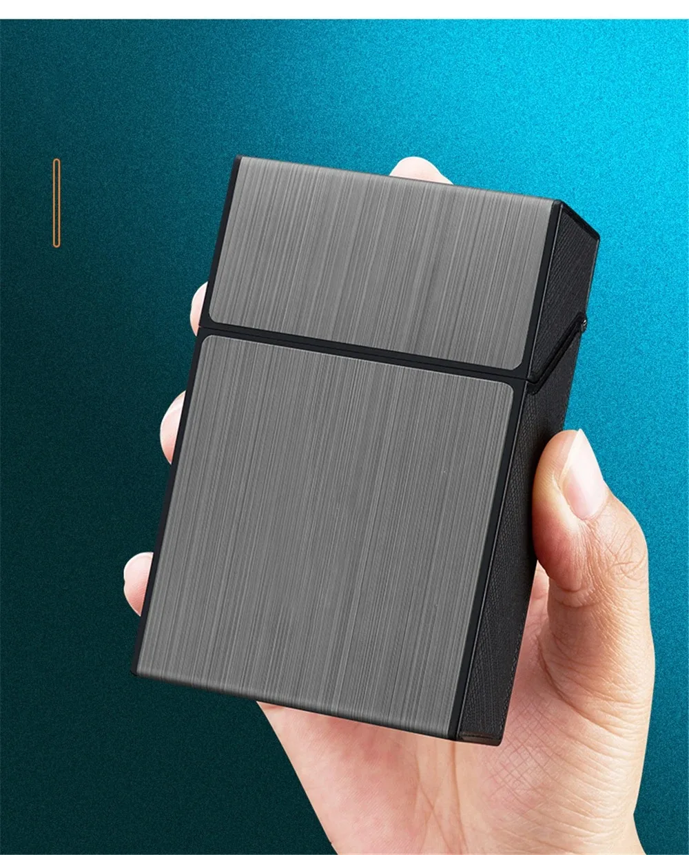 Slim Metal Cigarette Case Capacity Durable Pocket Tobacco Holder