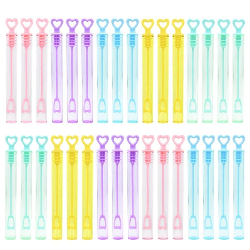 10-Piece Heart Wand Bubble Soap Tubes