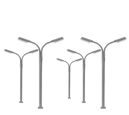 5 Piece Mini LED Street Lamp Set – 1 160 Scale Model Train & Miniature Garden Lighting