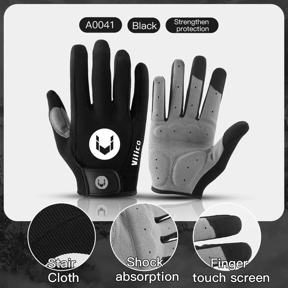 Autumn Winter Cycling Gloves with Touch Screen and Shock Protection