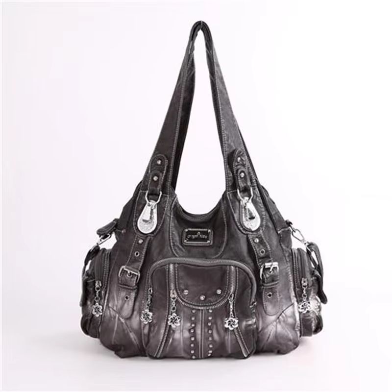 Angelkiss PU Leather Women's Handbag Shoulder Bag Large Fashion Satchel