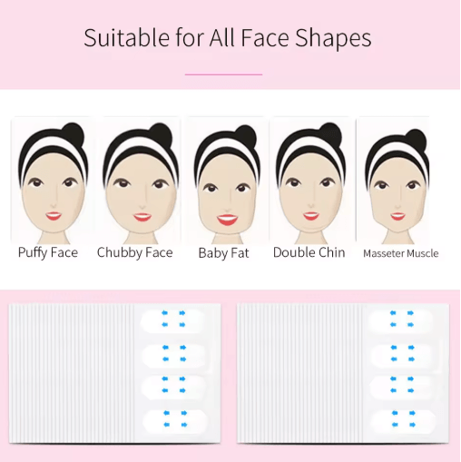 Invisible V-Line Face Lifting Tape – Breathable Slimming & Chin Lift Stickers (40pcs)