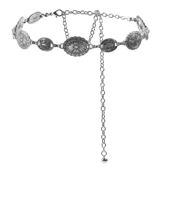 Retro Womens Metal Waist Chain Circle Link Belt