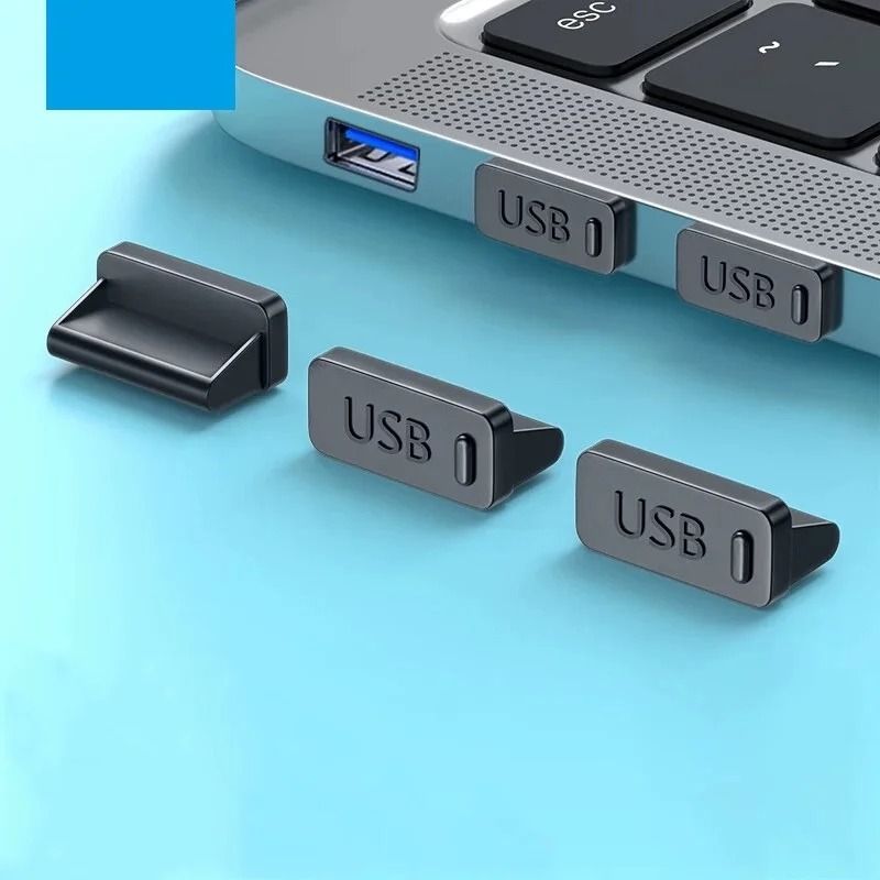 USB A Port Dust Plug Covers for Laptop and Charger Protection