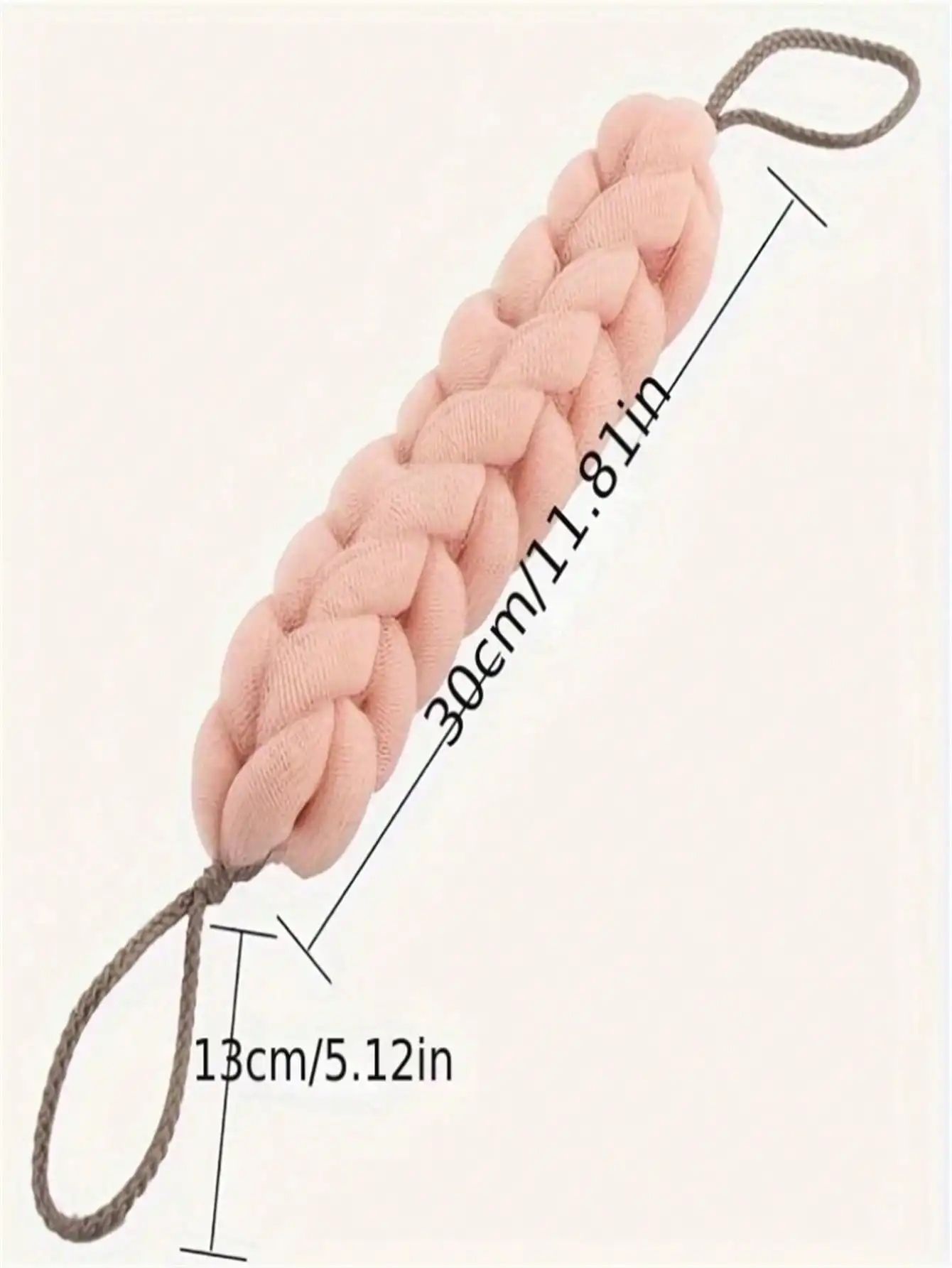 Braided Mesh Back Scrubber Long Handle Exfoliating Shower Body Sponge