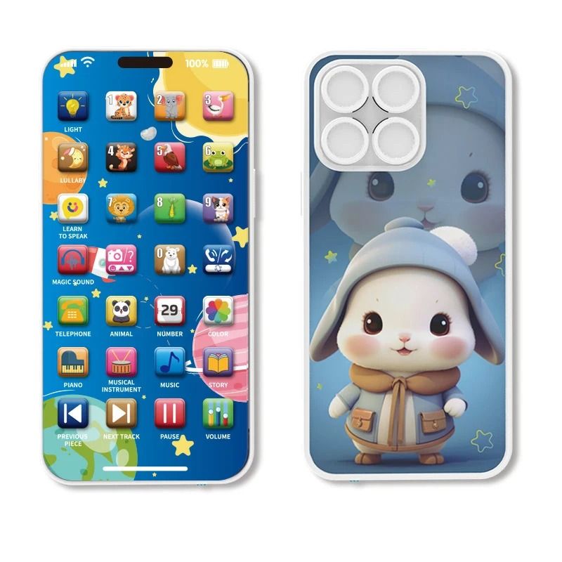 Baby Phone Toy Musical Learning Pretend Mobile with USB Charging