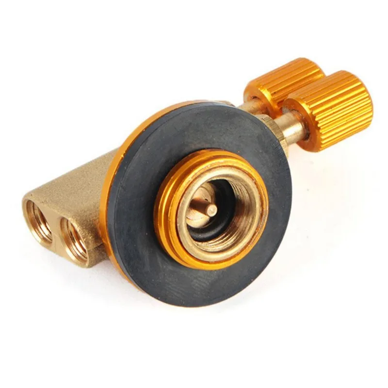 Double Head Gas Burner Adapter for Camping Gas Stove Safe Outdoor Valve Connector
