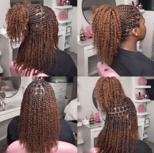 Black Pearl Top Peruvian Kinky Curly Mini Twist Bulk Human Hair, 50g Remy Bundles