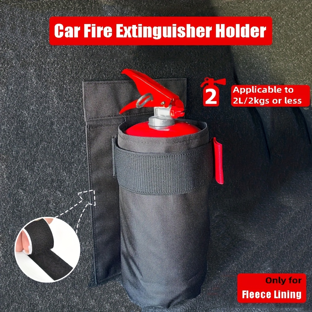 Durable Oxford Fabric Car Fire Extinguisher Organizer, Trunk Storage Bag, Seat Back Holder for Fire Extinguisher Storage