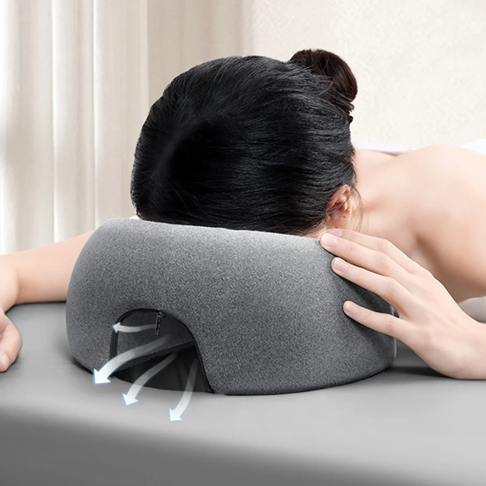 Ergonomic Face Down Nap Pillow, Comfortable Memory Foam Desk Rest for Home & Beauty Salon