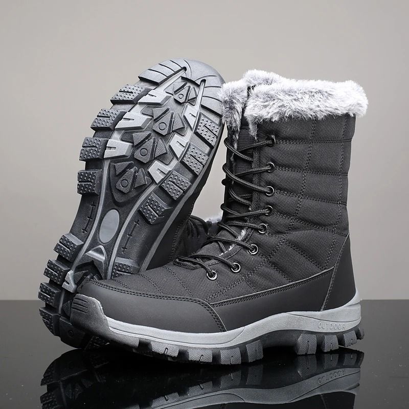 Unisex Winter Snow Boots Anti Slip Hiking Winter Boots Plush Lined Outdoor Cold Weather Shoes